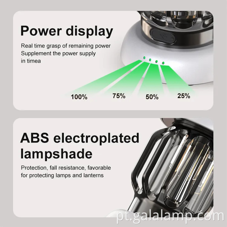 Lanterna LED de inspiração vintage para camping e segurança ao ar livre